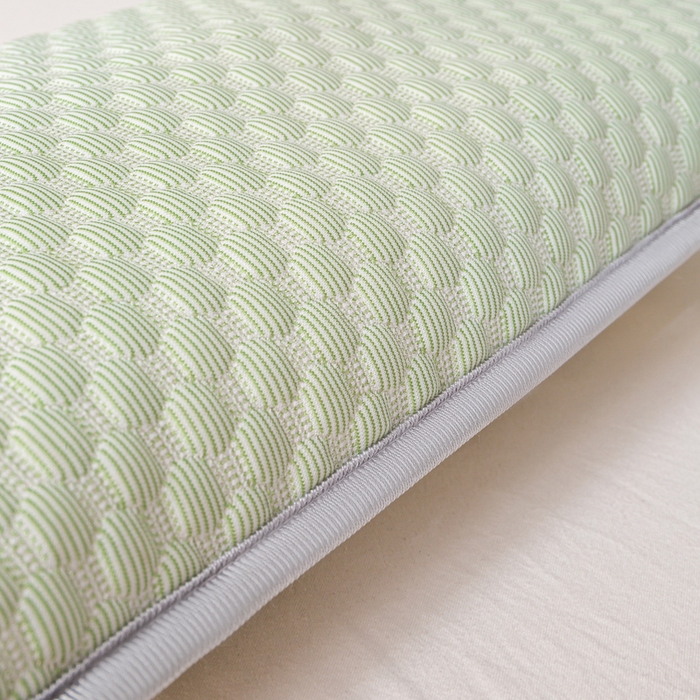 91家纺网 家纺一手货源 找家纺 博雅 2025春夏新款儿童凉感豆豆枕套 枕套单件 凉豆豆绿