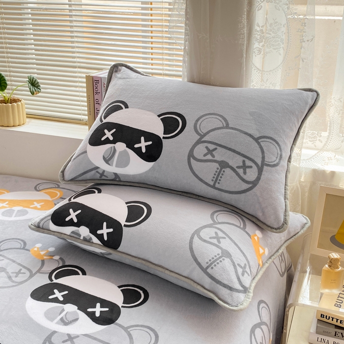 91家纺网 家纺一手货源 找家纺 （总）耐思家纺 2025 新款加厚牛奶绒系列 -单枕套