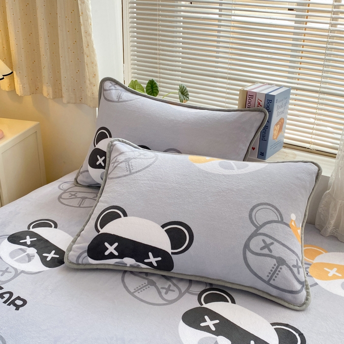 91家纺网 家纺一手货源 找家纺 （总）耐思家纺 2025 新款加厚牛奶绒系列 -单枕套