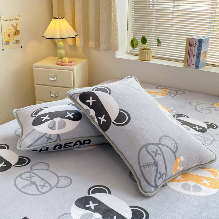 91家纺网 家纺一手货源 找家纺 （总）耐思家纺 2025 新款加厚牛奶绒系列 -单枕套