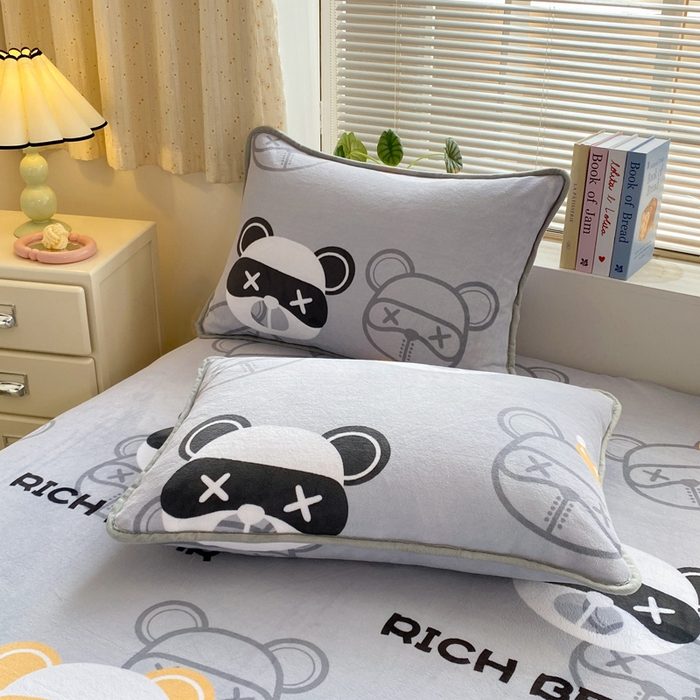 91家纺网 家纺一手货源 找家纺 （总）耐思家纺 2025 新款加厚牛奶绒系列 -单枕套