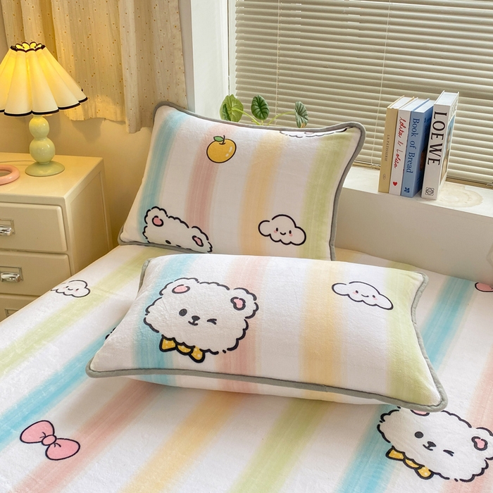 91家纺网 家纺一手货源 找家纺 （总）耐思家纺 2025 新款加厚牛奶绒系列 -单枕套