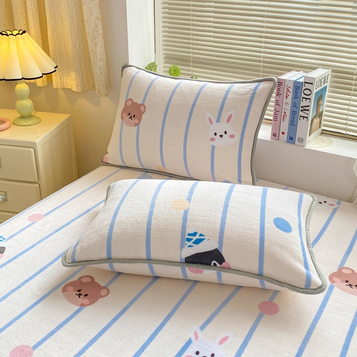 91家纺网 家纺一手货源 找家纺 （总）耐思家纺 2025 新款加厚牛奶绒系列 -单枕套