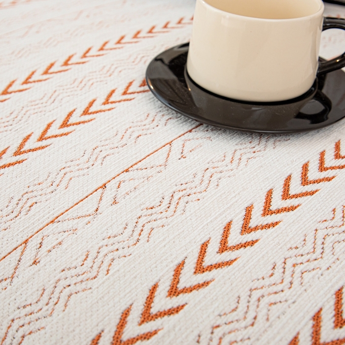 91家纺网 家纺一手货源 找家纺 沐沐家纺 2026新款符文沙发垫 亮橙