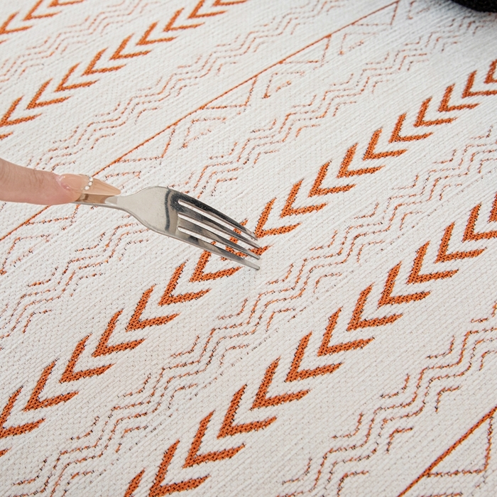 91家纺网 家纺一手货源 找家纺 沐沐家纺 2026新款符文沙发垫 亮橙