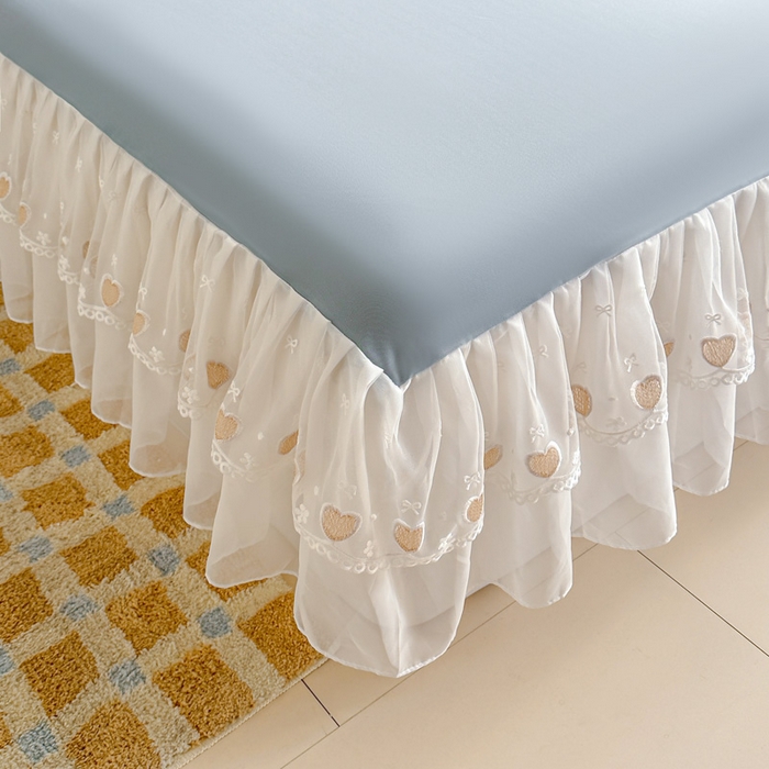 91家纺网 家纺一手货源 找家纺 （总）无瑕家居 2025新款春夏款冰丝凉席床裙款三件套空气层凉席席子凉席床裙