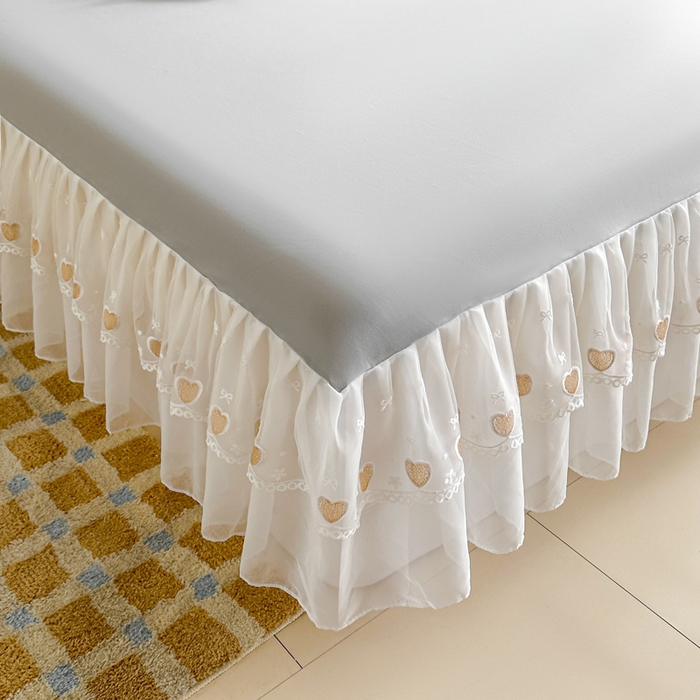 91家纺网 家纺一手货源 找家纺 无瑕家居 2025新款春夏款冰丝凉席床裙款三件套空气层凉席席子凉席床裙 高级灰