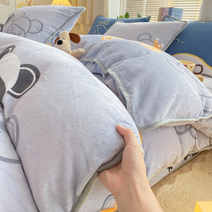 91家纺网 家纺一手货源 找家纺 （总）耐思家纺 2024新款加厚牛奶绒系列-四件套