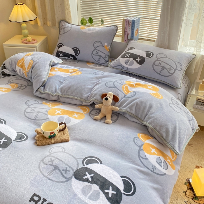 91家纺网 家纺一手货源 找家纺 （总）耐思家纺 2024新款加厚牛奶绒系列-四件套