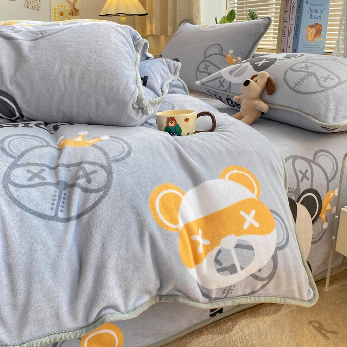 91家纺网 家纺一手货源 找家纺 （总）耐思家纺 2024新款加厚牛奶绒系列-四件套