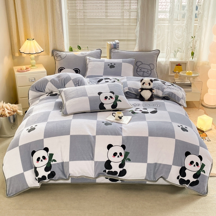 91家纺网 家纺一手货源 找家纺 （总）耐思家纺 2024新款加厚牛奶绒系列-四件套