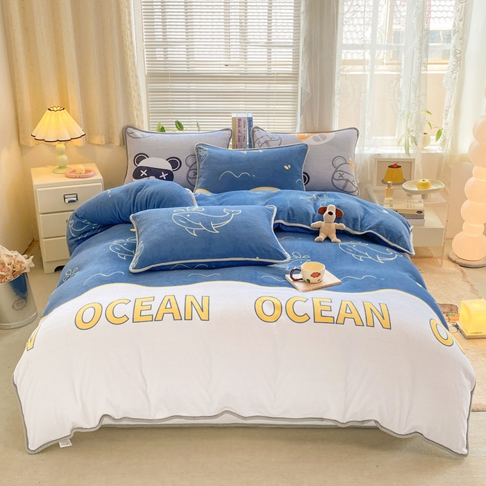 91家纺网 家纺一手货源 找家纺 （总）耐思家纺 2024新款加厚牛奶绒系列-四件套