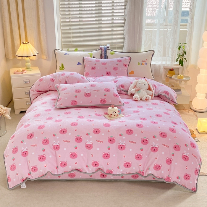 91家纺网 家纺一手货源 找家纺 （总）耐思家纺 2024新款加厚牛奶绒系列-四件套