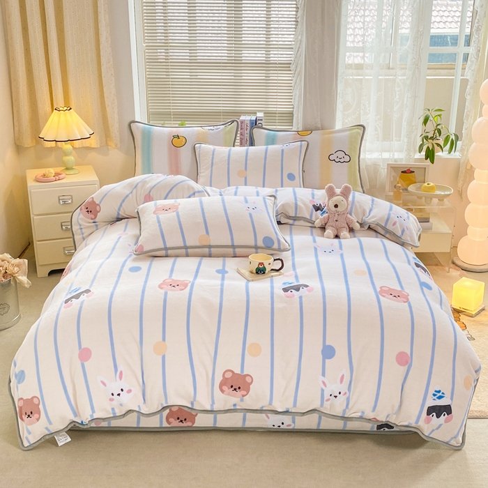 91家纺网 家纺一手货源 找家纺 （总）耐思家纺 2024新款加厚牛奶绒系列-四件套