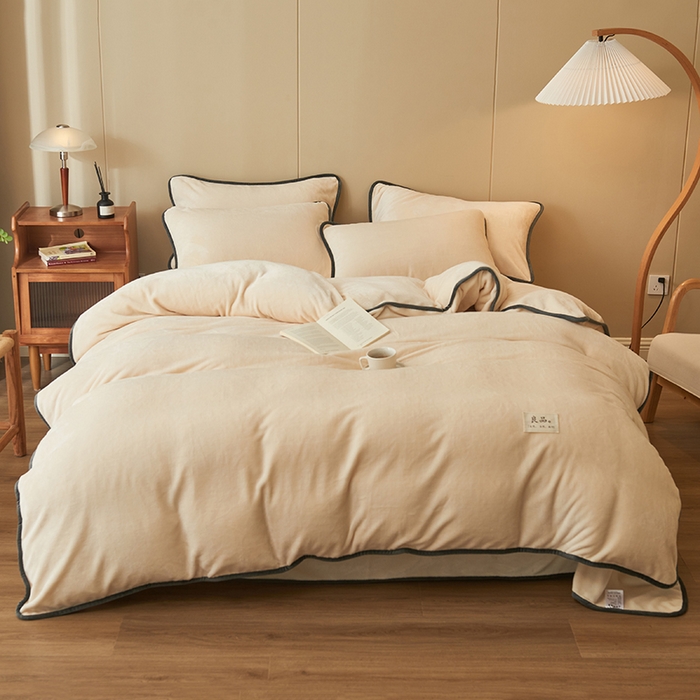 91家纺网 家纺一手货源 找家纺 （总）耐思家纺 2024新款加厚牛奶绒系列-四件套