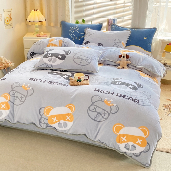 91家纺网 家纺一手货源 找家纺 （总）耐思家纺 2024新款加厚牛奶绒系列-单被套