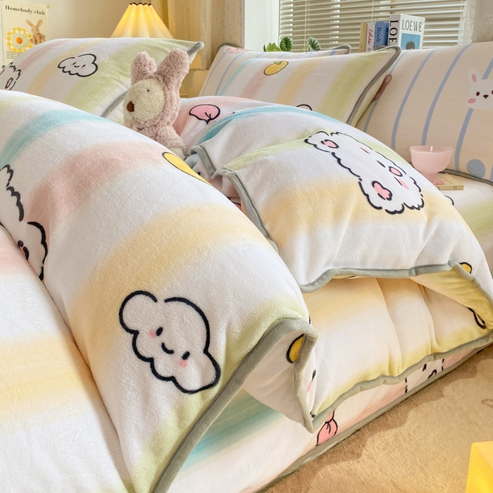 91家纺网 家纺一手货源 找家纺 （总）耐思家纺 2024新款加厚牛奶绒系列-单被套