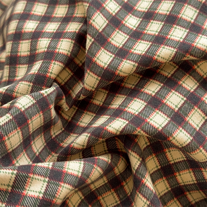 91家纺网 家纺一手货源 找家纺 多品家纺 2025新款简约复古风水洗棉格子四件套 黑小格+杏黄