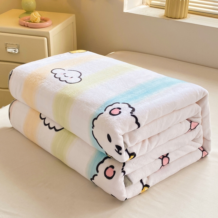 91家纺网 家纺一手货源 找家纺 （总）耐思家纺 2024新款加厚牛奶绒系列-单床单