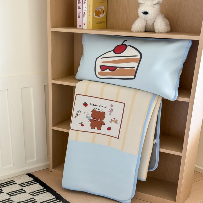 91家纺网 家纺一手货源 找家纺 顾里家纺 2025春夏新款Chic风冰感纤维软席凉席席子 干杯小熊