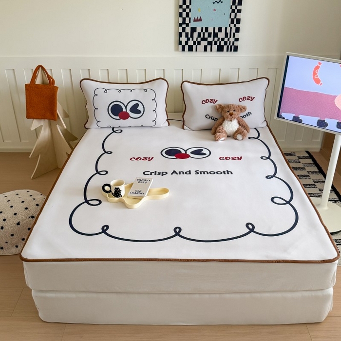 顾里家纺 2025春夏新款Chic风冰感纤维软席凉席席子 搞怪大眼