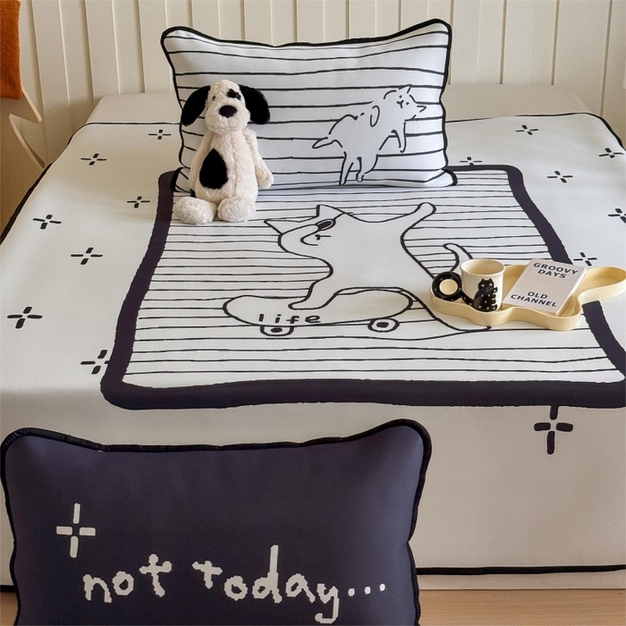 91家纺网 家纺一手货源 找家纺 顾里家纺 2025春夏新款Chic风冰感纤维软席凉席席子 滑板猫