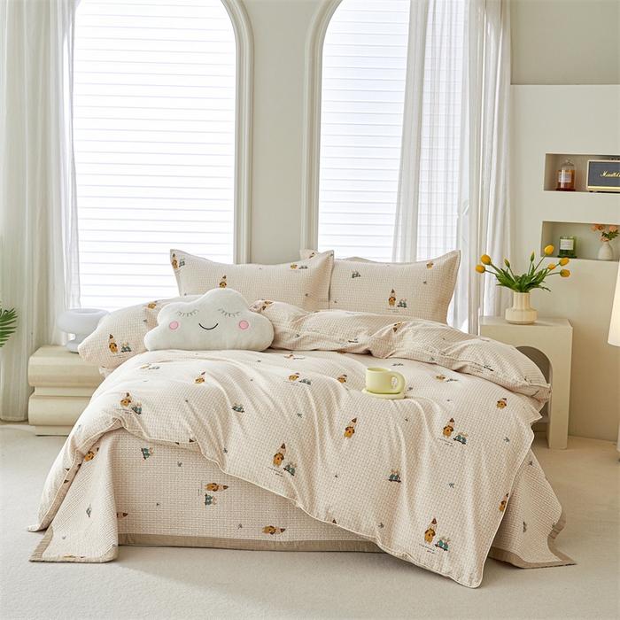 91家纺网 家纺一手货源 找家纺 （总）洽想家 2025新款里外夹棉新疆棉花水洗床盖A1系列