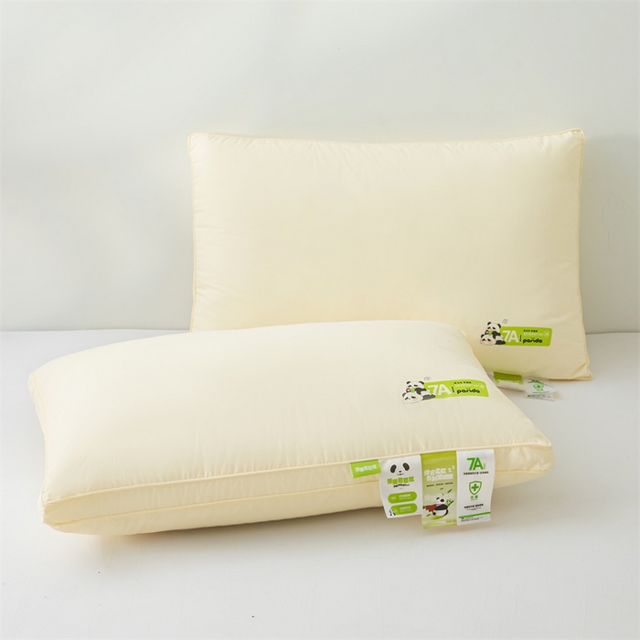 91家纺网 家纺一手货源 找家纺 麦肯锡 2025新款7A抗菌熊猫亲子枕枕头枕芯 羽丝绒立体高枕48*74cm /对