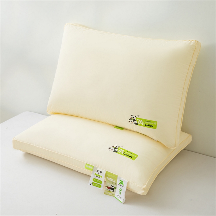 91家纺网 家纺一手货源 找家纺 麦肯锡 2025新款7A抗菌熊猫亲子枕枕头枕芯 羽丝绒立体高枕48*74cm /对