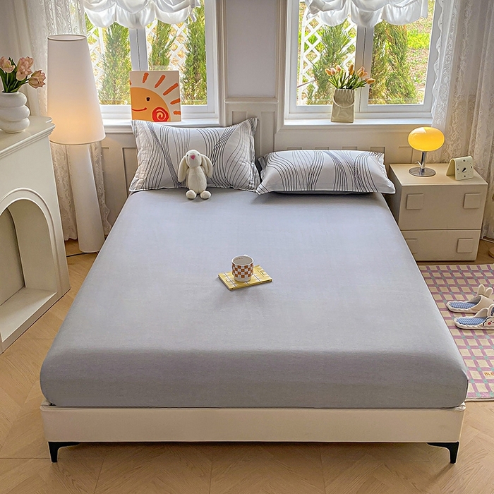 91家纺网 家纺一手货源 找家纺 天之爱 2025新款全棉印花单床笠 生活旋律