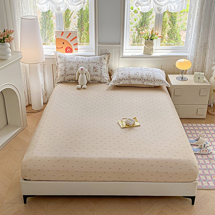 91家纺网 家纺一手货源 找家纺 天之爱 2025新款全棉印花单床笠 乡野小筑