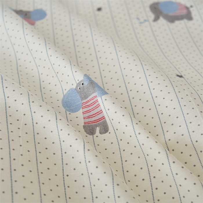 91家纺网 家纺一手货源 找家纺 洽想家 2025新款里外夹棉新疆棉花水洗床盖A1系列 劳伦小象