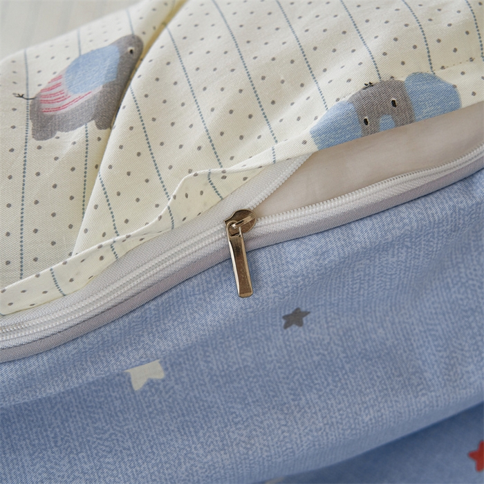 91家纺网 家纺一手货源 找家纺 洽想家 2025新款里外夹棉新疆棉花水洗床盖A1系列 劳伦小象