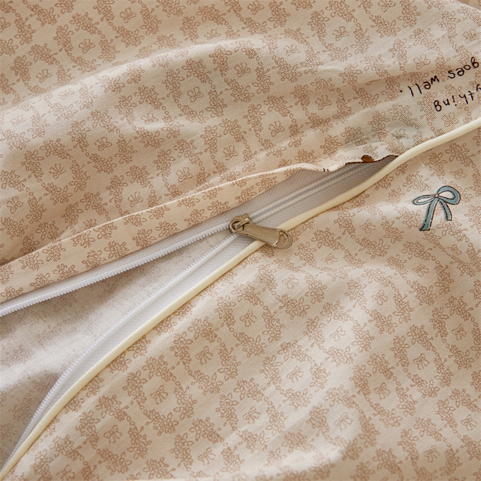 91家纺网 家纺一手货源 找家纺 洽想家 2025新款里外夹棉新疆棉花水洗床盖A1系列 新乐橙