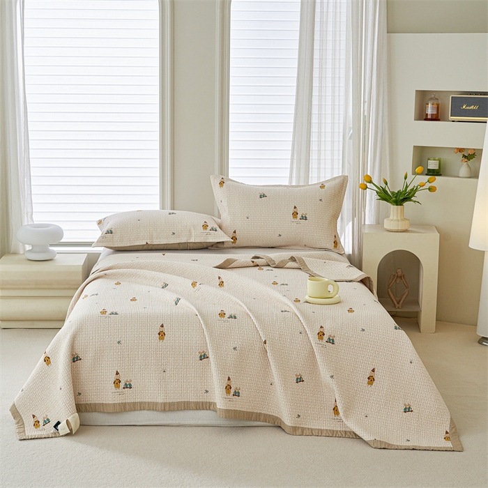 洽想家 2025新款里外夹棉新疆棉花水洗床盖A1系列 兔梦园 床盖