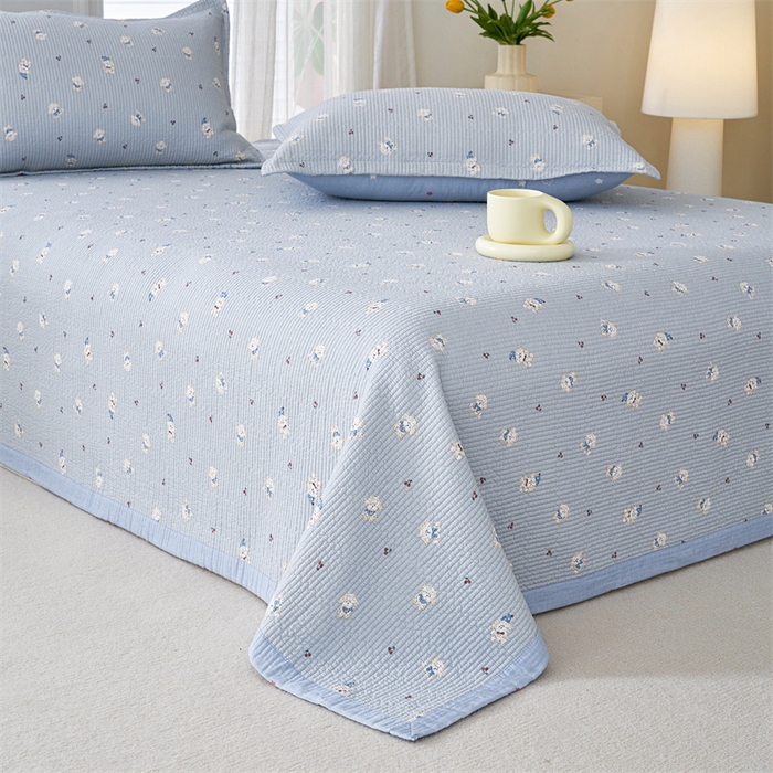 洽想家 2025新款里外夹棉新疆棉花水洗床盖A1系列 奶油小狗 床盖
