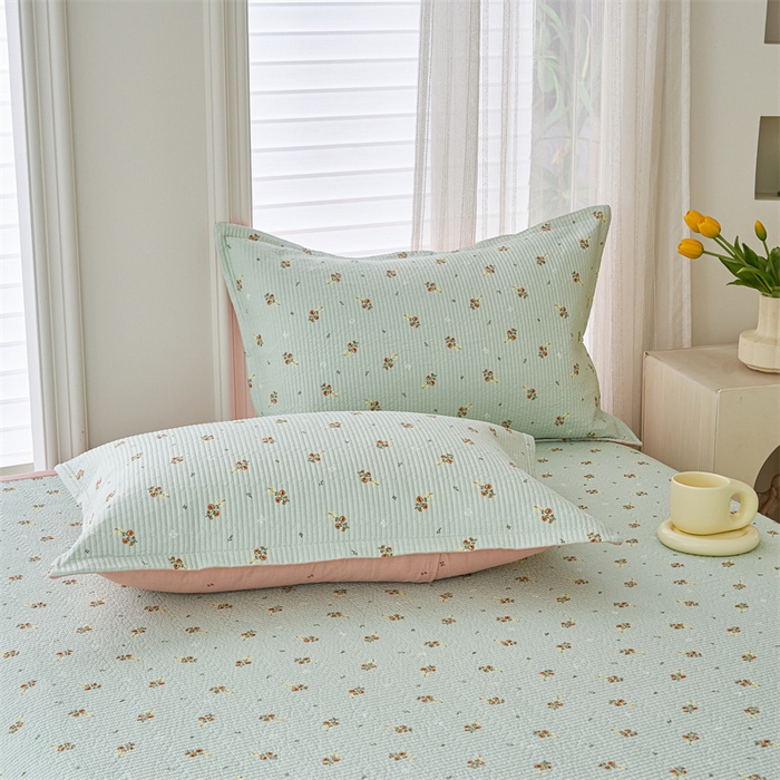 91家纺网 家纺一手货源 找家纺 洽想家 2025新款里外夹棉新疆棉花水洗床盖A1系列 茉莉