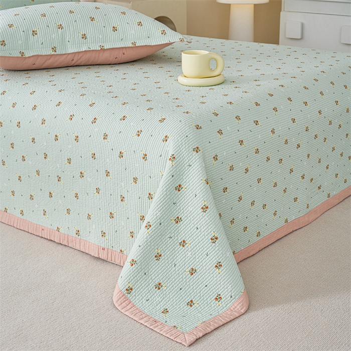 91家纺网 家纺一手货源 找家纺 洽想家 2025新款里外夹棉新疆棉花水洗床盖A1系列 茉莉