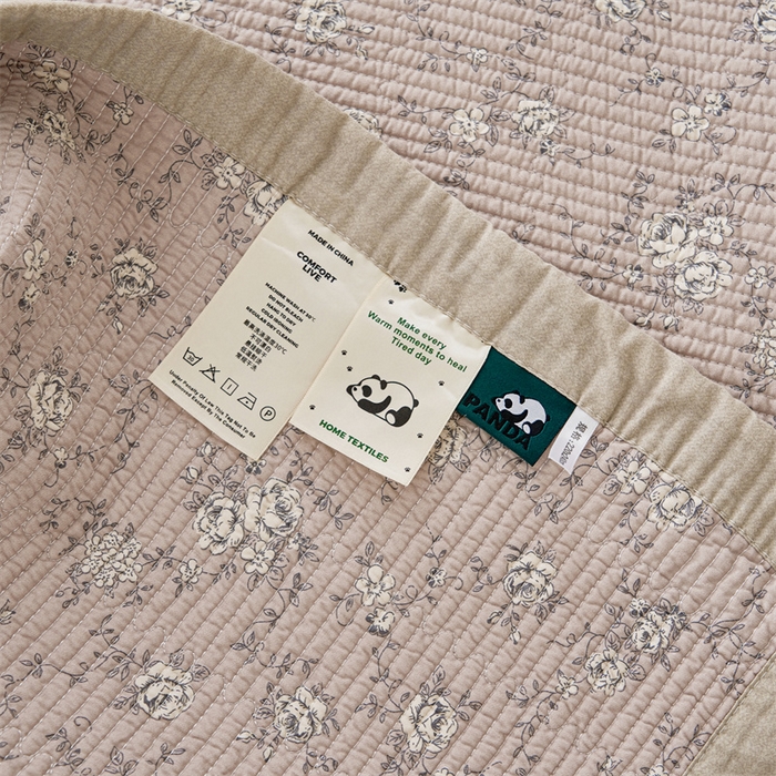 91家纺网 家纺一手货源 找家纺 洽想家 2025新款里外夹棉新疆棉花水洗床盖A1系列 绮梦 床盖