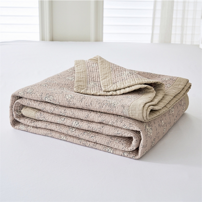 91家纺网 家纺一手货源 找家纺 洽想家 2025新款里外夹棉新疆棉花水洗床盖A1系列 绮梦 床盖