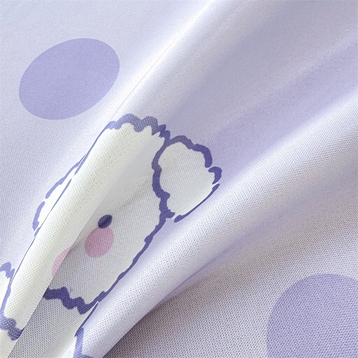 91家纺网 家纺一手货源 找家纺 康纳利 2025新款碳光冰丝席床裙款凉席软凉席 复合冰丝床裙款-波点狗