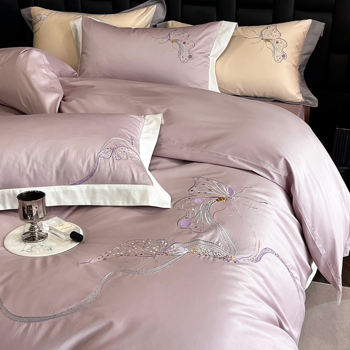 91家纺网 家纺一手货源 找家纺 （总）瑞雪家居 2025新款50双股长绒棉纯棉绣花四件套