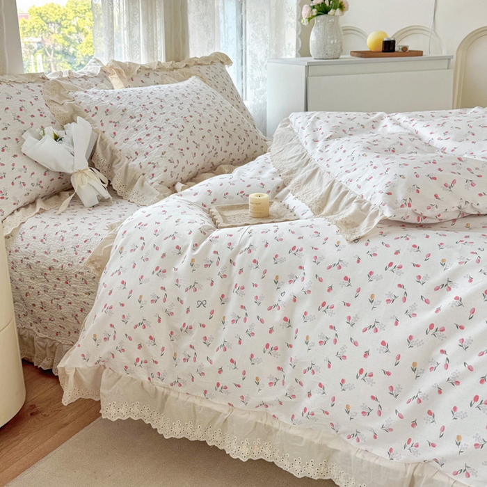 91家纺网 家纺一手货源 找家纺 添越家纺2025新款纯棉砂洗床盖三件套四件套系列遇见