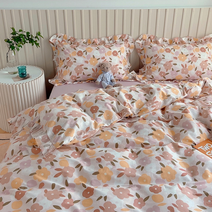 91家纺网 家纺一手货源 找家纺 （总）绫韵家纺 2025夏季全棉花边款小意境荷叶边特价系列