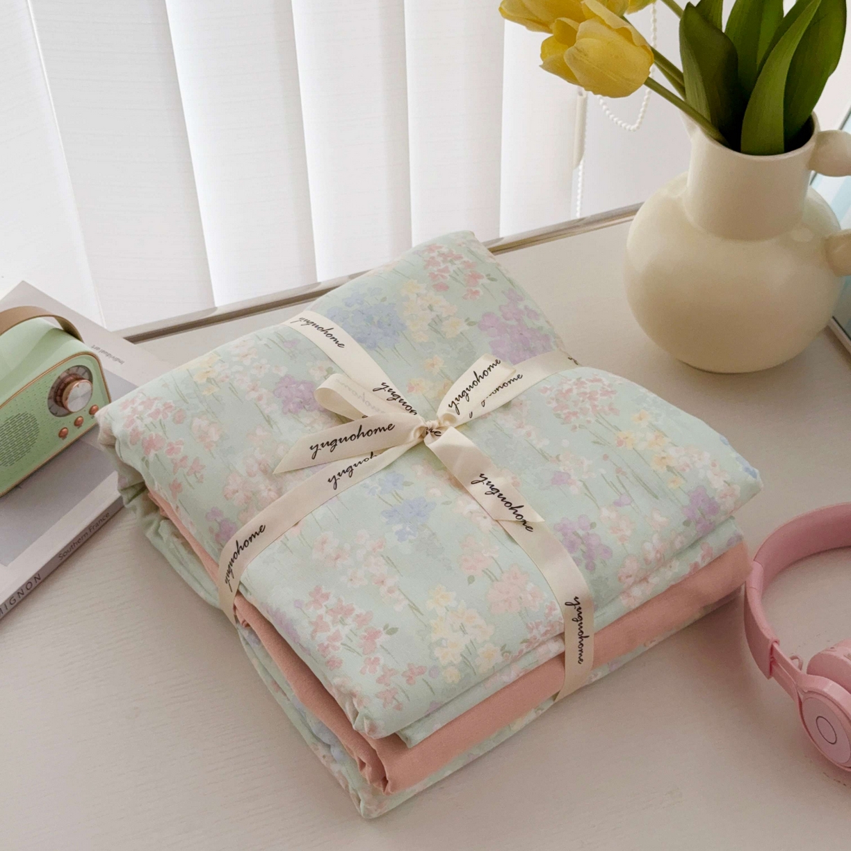 91家纺网 家纺一手货源 找家纺 于果 2025新款双层纱四件套第五批 艺朵