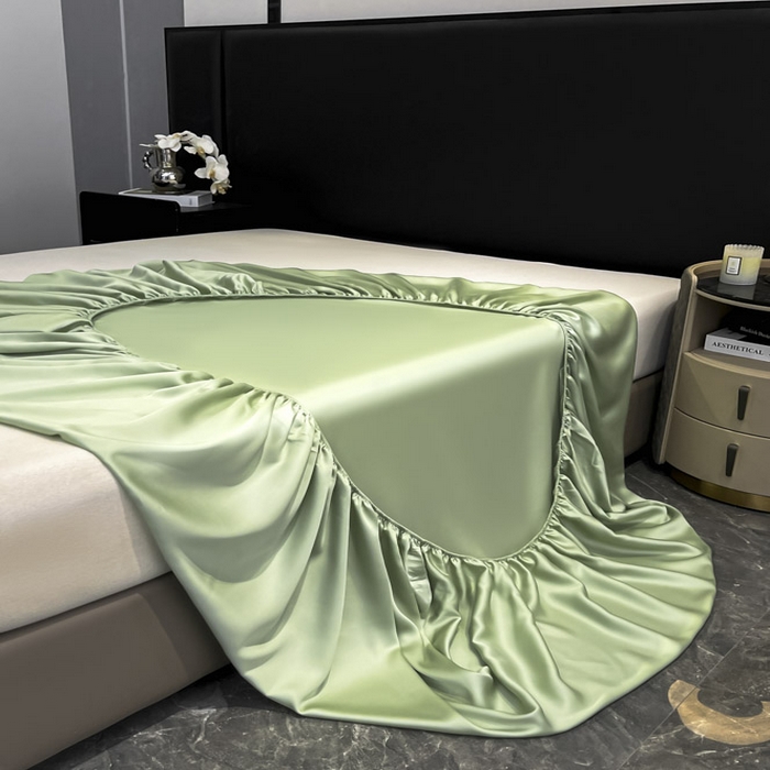 91家纺网 家纺一手货源 找家纺 ab家纺 2025新款莱赛尔单床笠 梨花黄