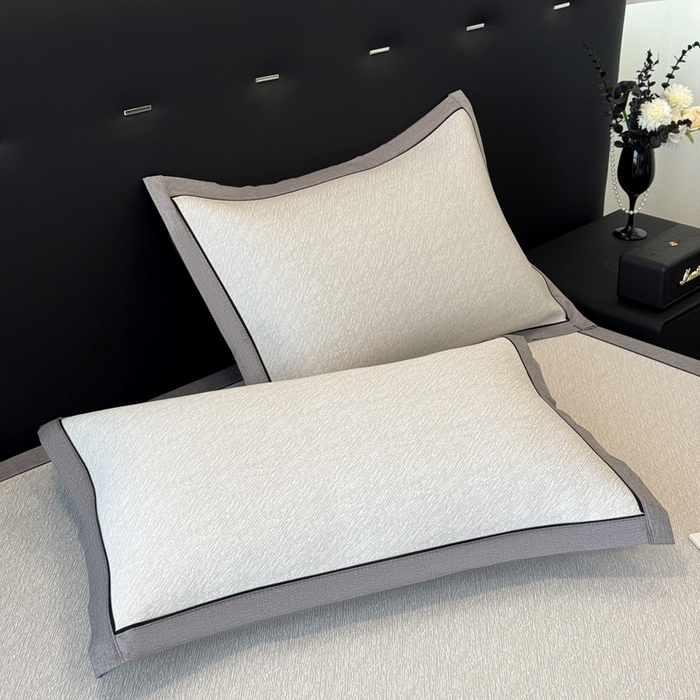 91家纺网 家纺一手货源 找家纺 九花鹿 2025新款凉感肌理纹冰丝席-床席款 肌理纹(米灰）