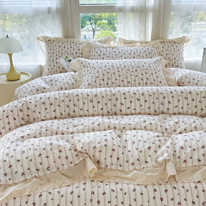 91家纺网 家纺一手货源 找家纺 添越家纺2025新款纯棉砂洗床盖三件套四件套系列梦的旋律