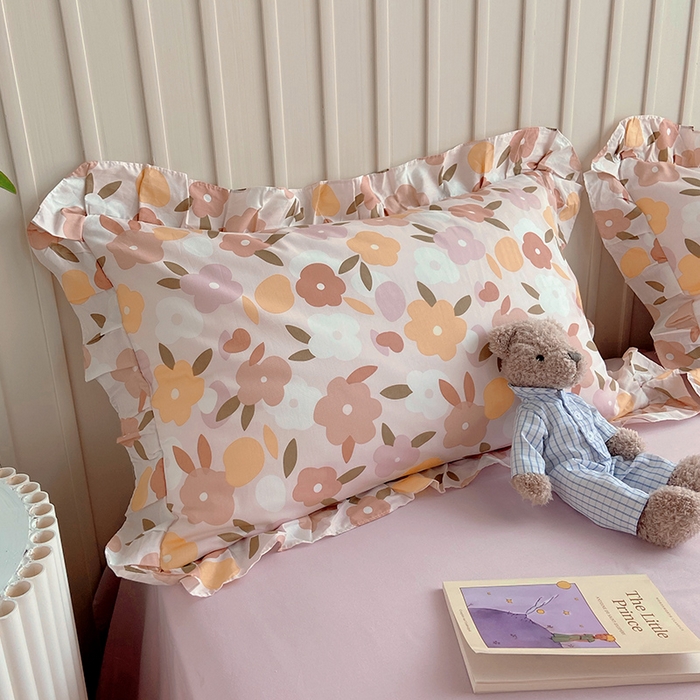 91家纺网 家纺一手货源 找家纺 （总）绫韵家纺 2025夏季全棉花边款小意境荷叶边特价系列