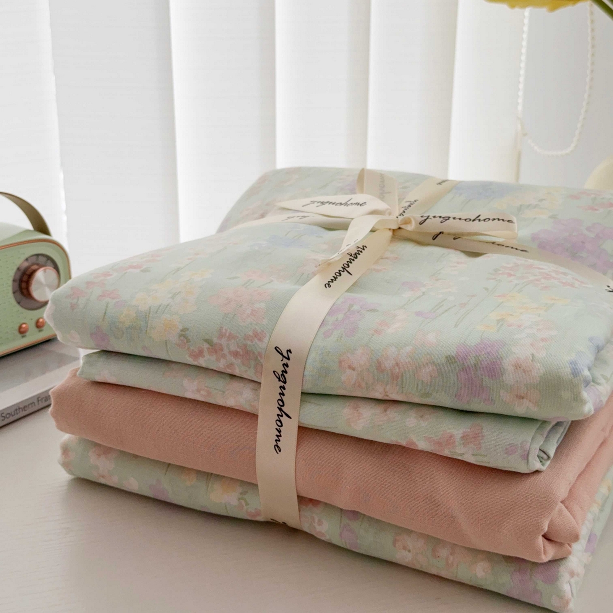 91家纺网 家纺一手货源 找家纺 于果 2025新款双层纱四件套第五批 艺朵